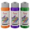 Yeşil-Mor-Turuncu Akrilik Boya 3'lü Set 3x60ml
